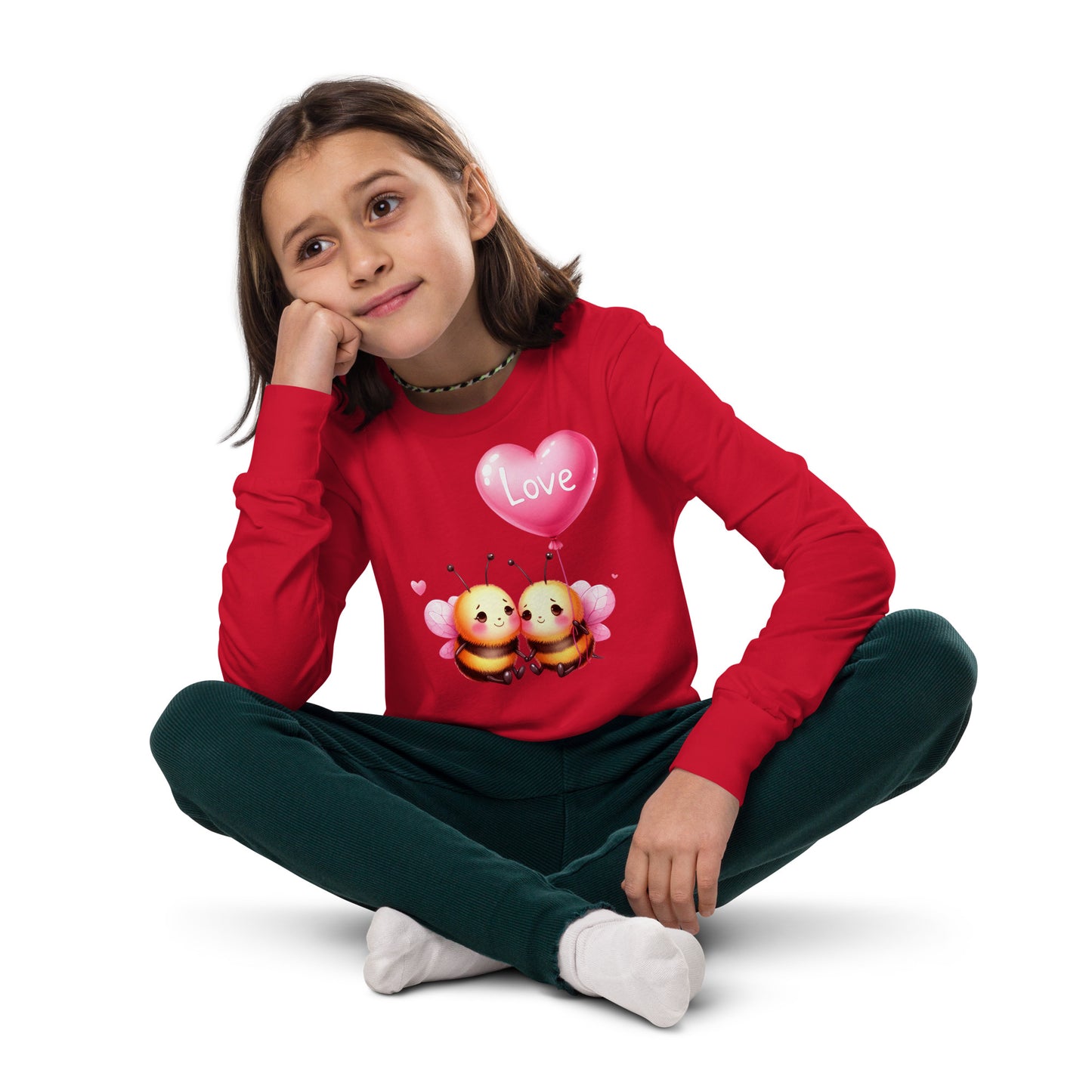 Teen Kawaii Bees Youth Long Sleeve Tee