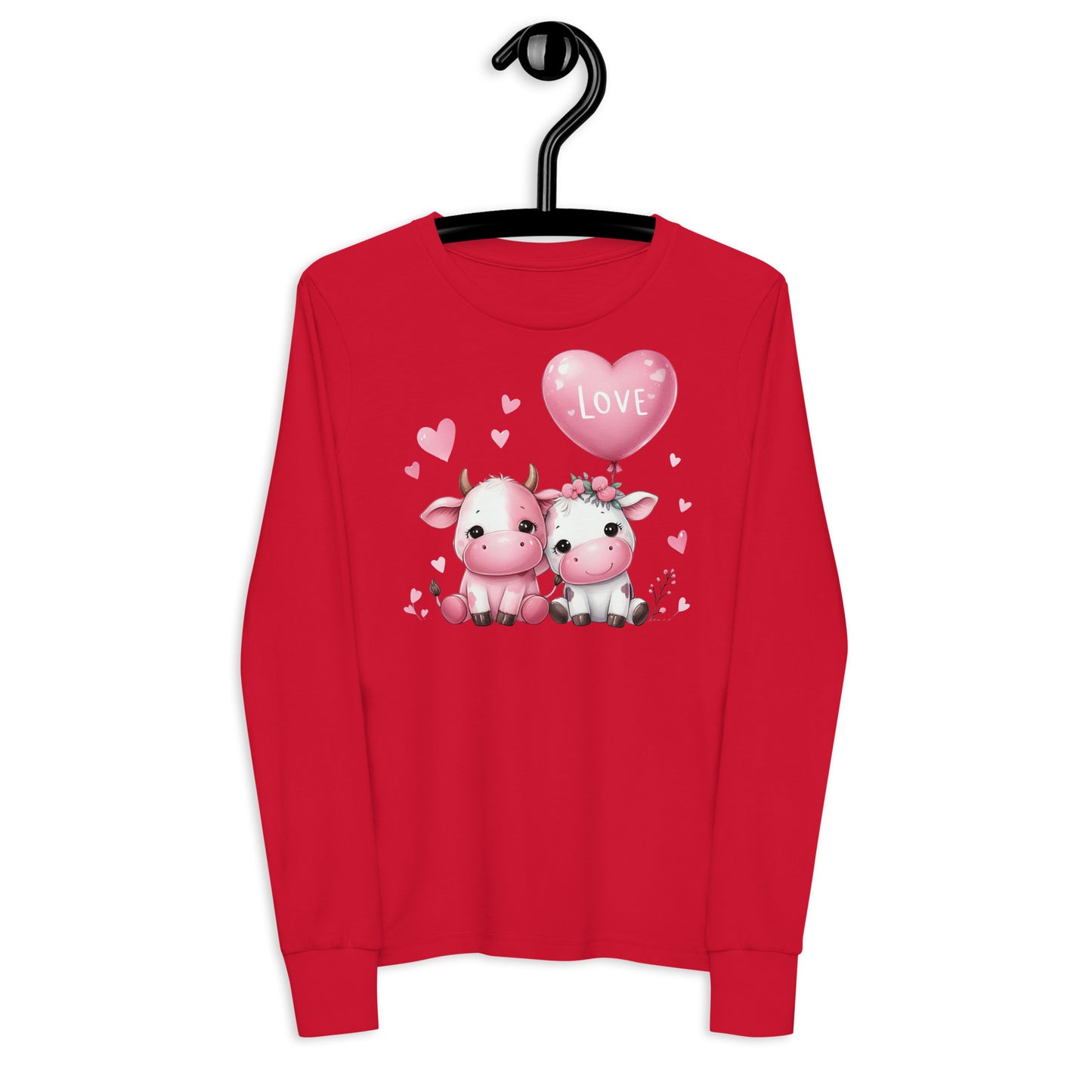 Teen Kawaii Cows Youth Long Sleeve Tee