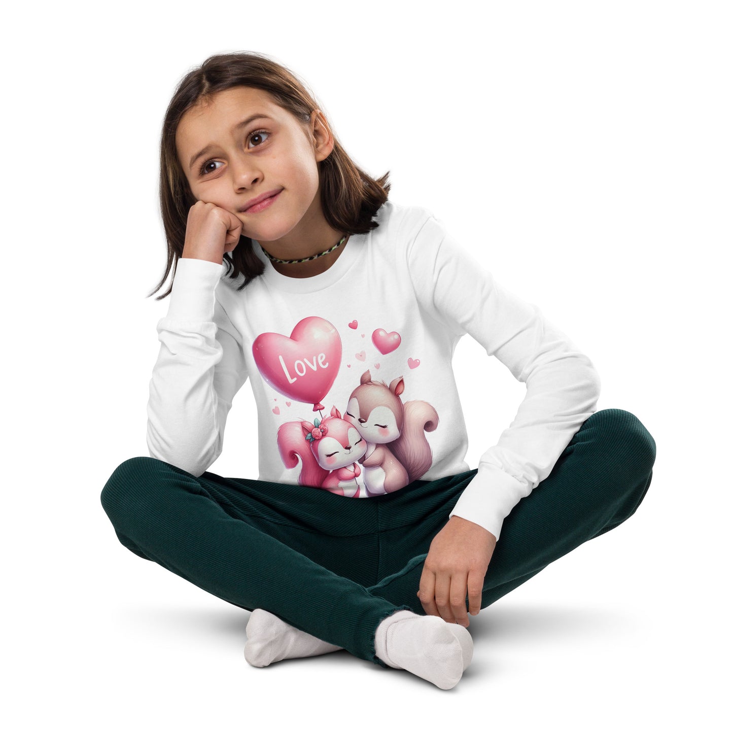 Teen Kawaii Squirels Youth Long Sleeve Tee