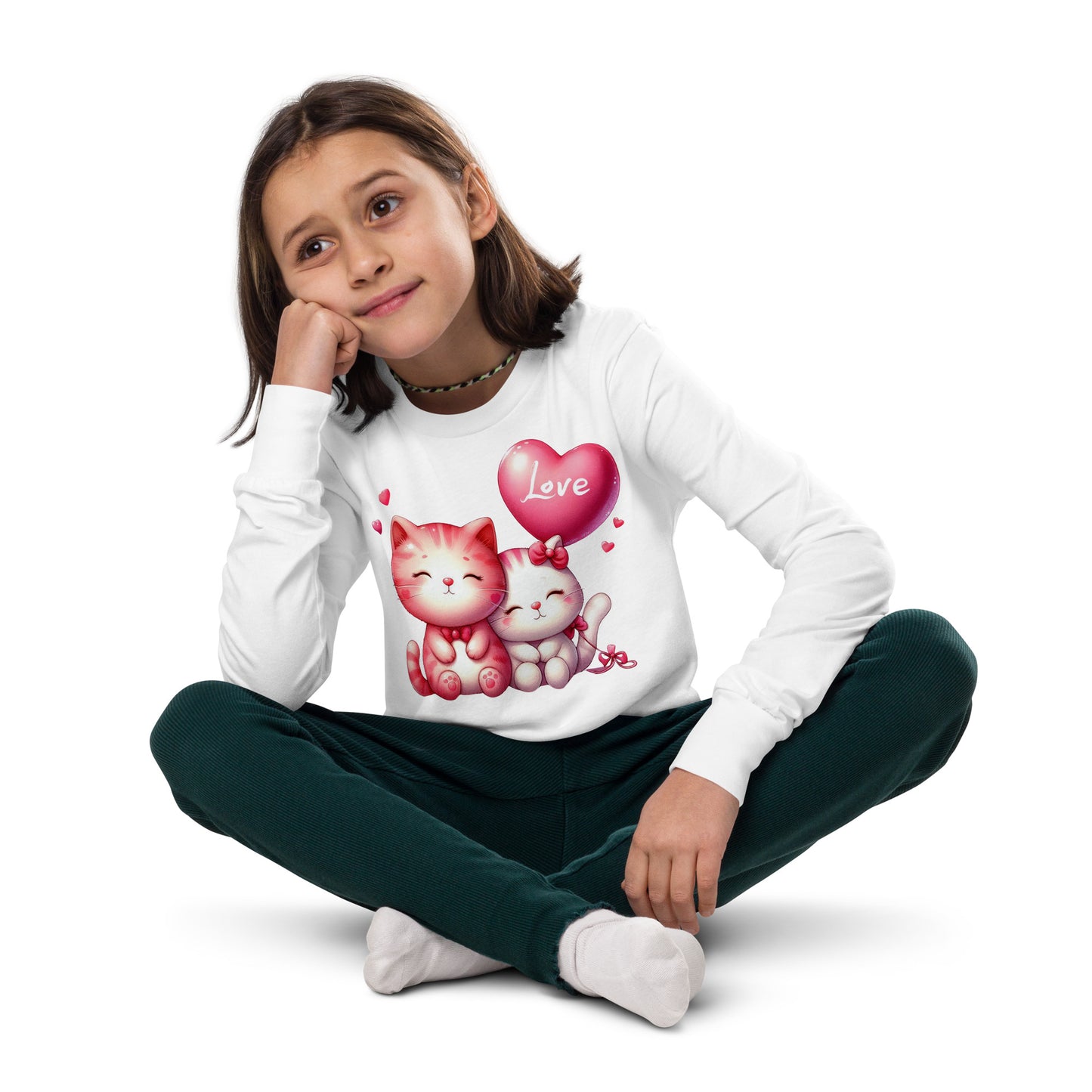 Teen Kawaii Cats Youth Long Sleeve Tee