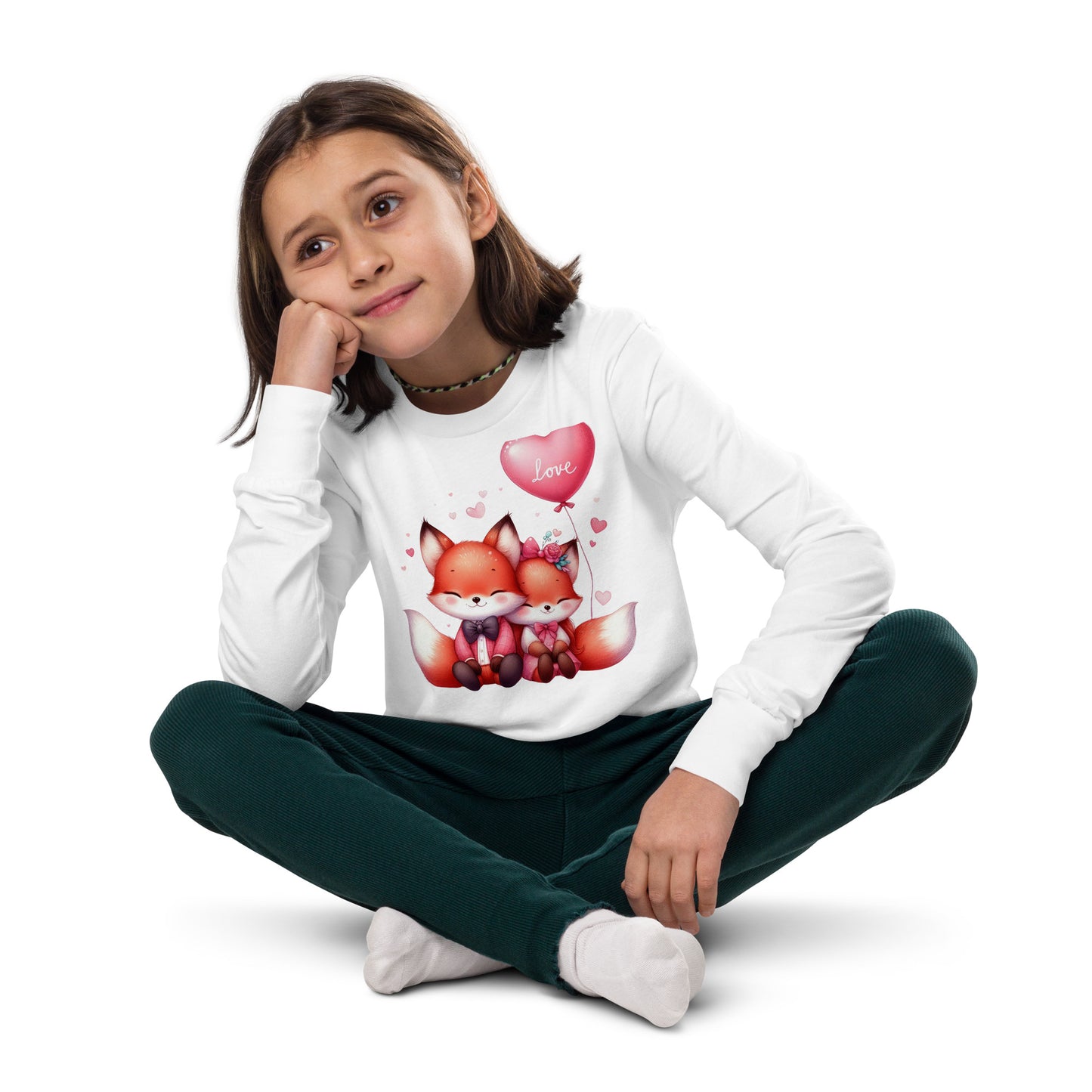 Teen Kawaii Foxes Youth Long Sleeve Tee