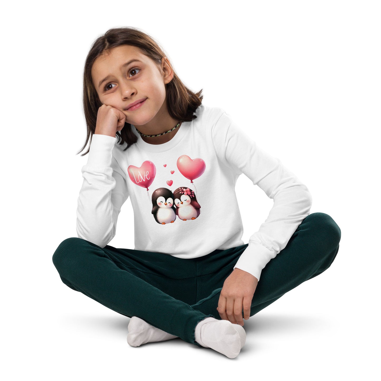 Teen Kawaii Penguins Youth Long Sleeve Tee