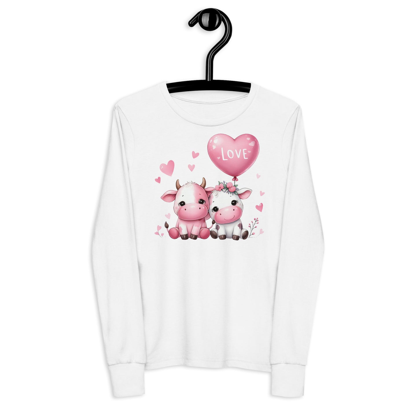 Teen Kawaii Cows Youth Long Sleeve Tee