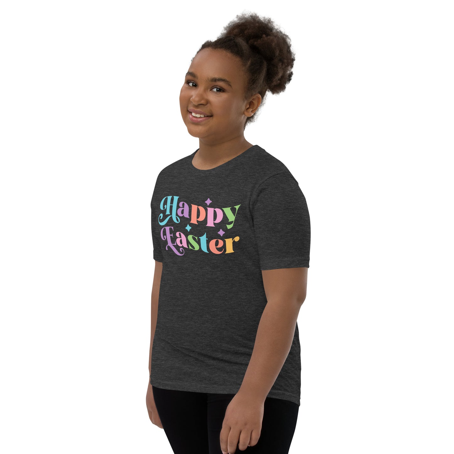 Youth Short Sleeve T-Shirt - "Happy Easter"