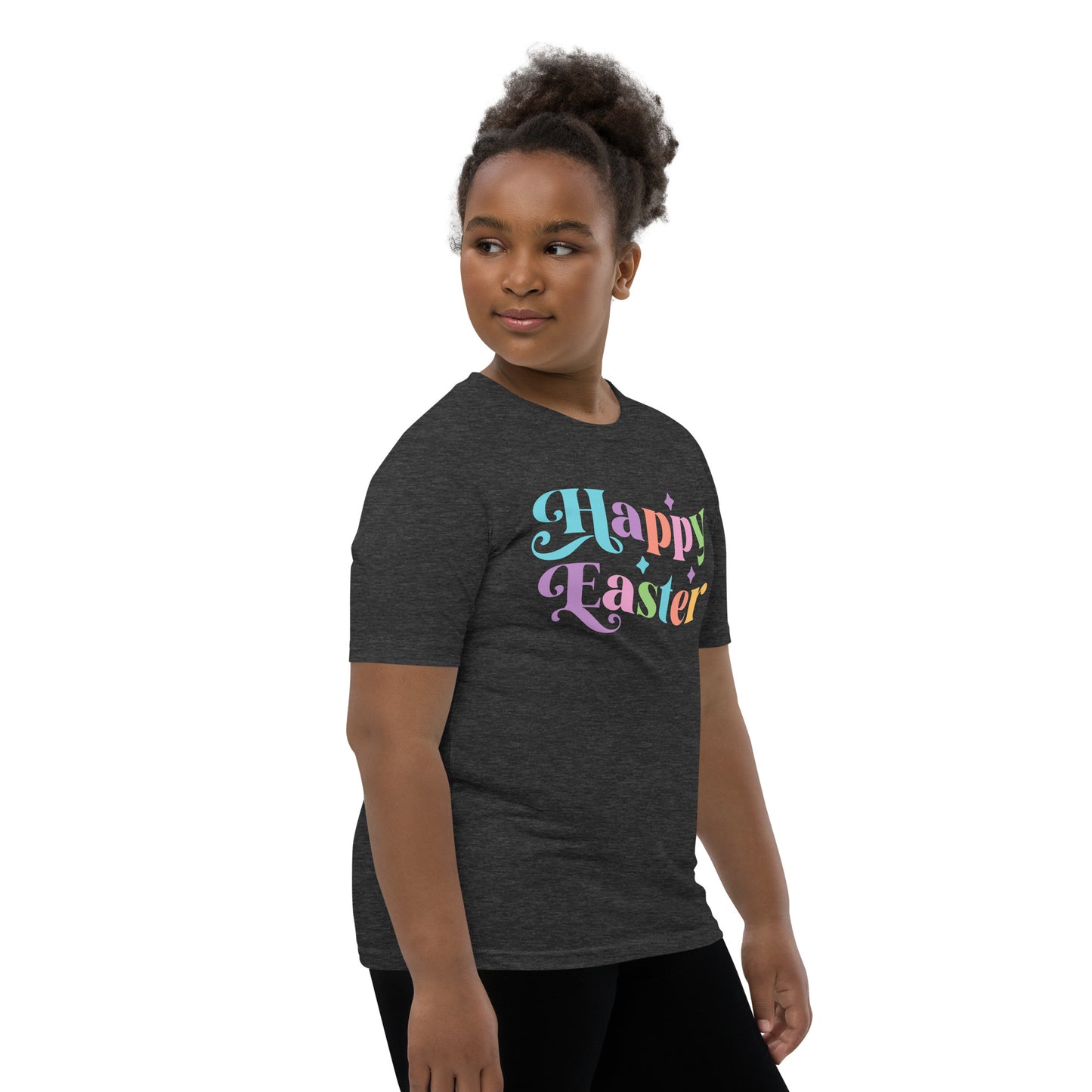 Youth Short Sleeve T-Shirt - "Happy Easter"