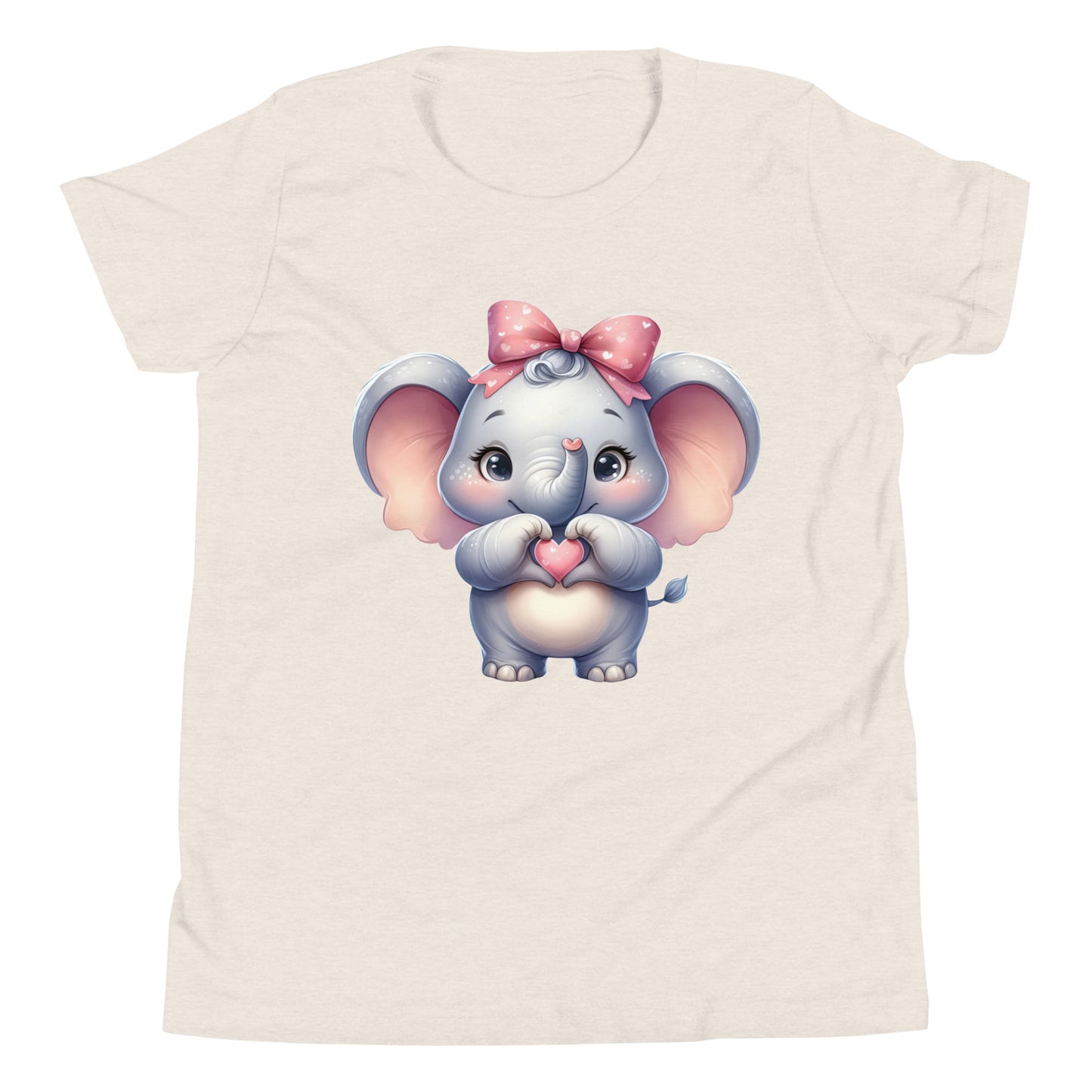 Youth Short Sleeve T-Shirt - Elephant with "Heart Hands"