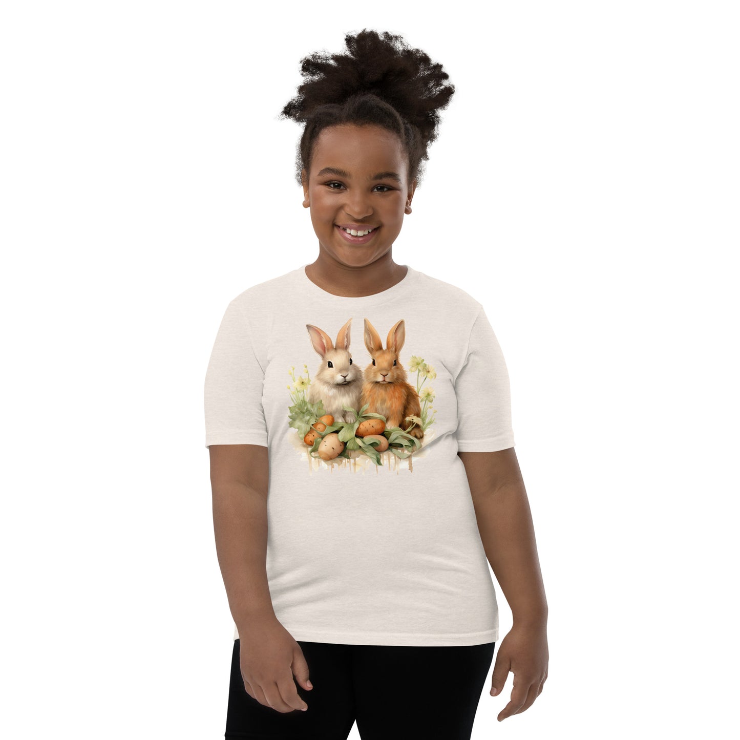 Youth Short Sleeve T-Shirt A Pair of Bunnies