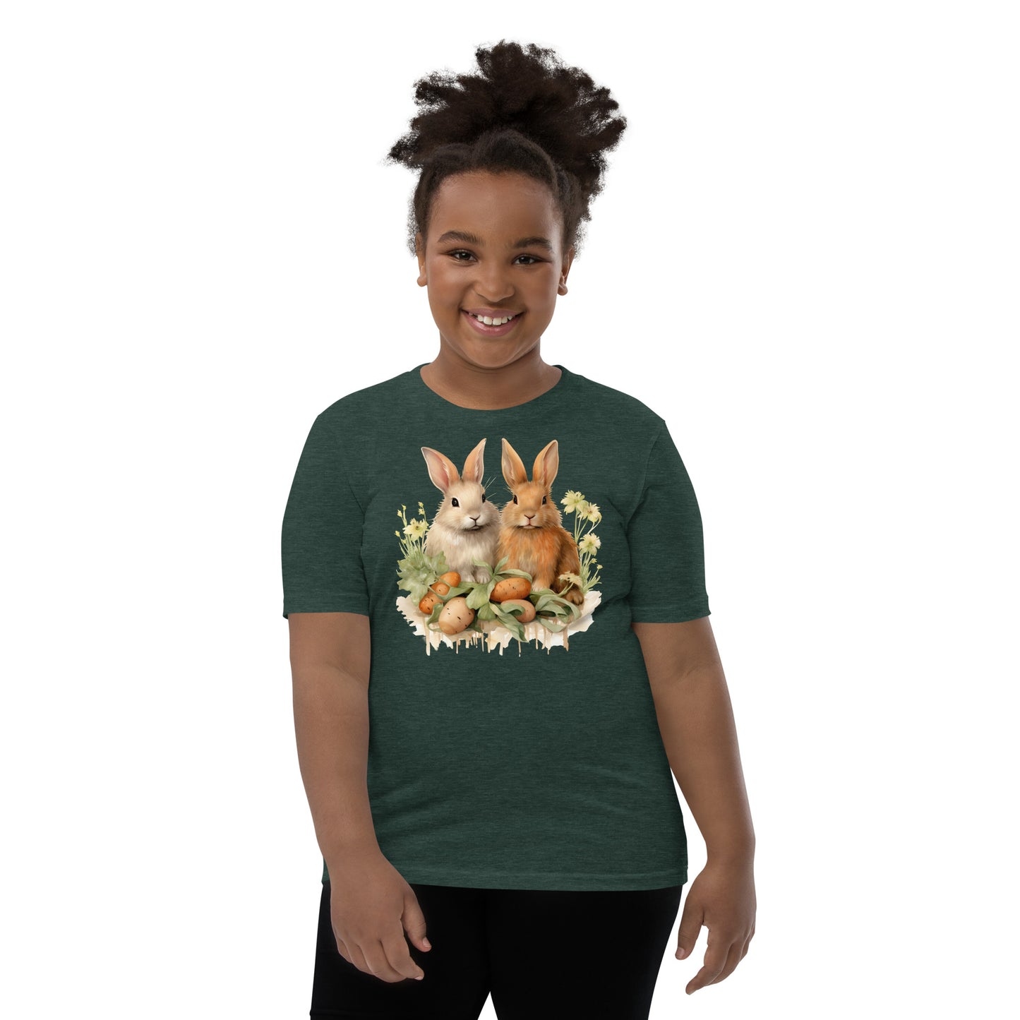 Youth Short Sleeve T-Shirt A Pair of Bunnies