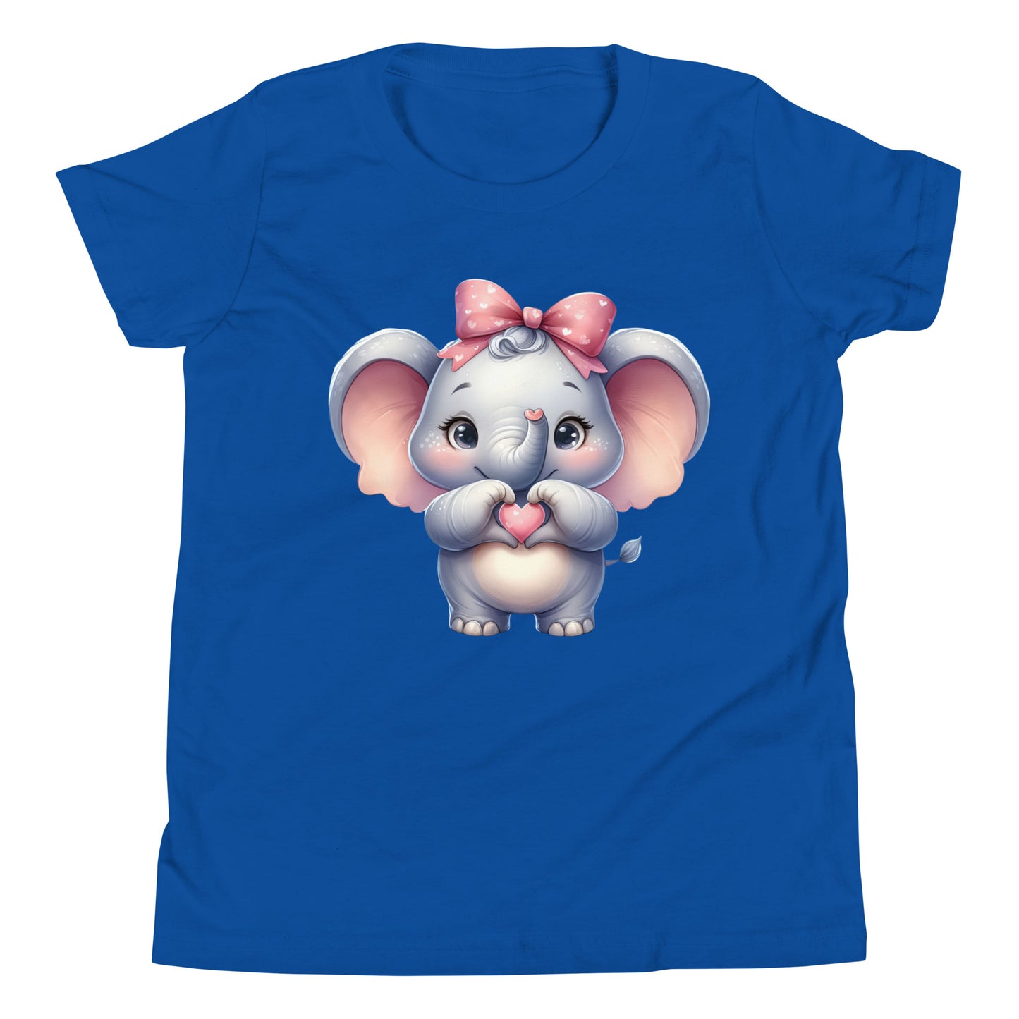 Youth Short Sleeve T-Shirt - Elephant with "Heart Hands"