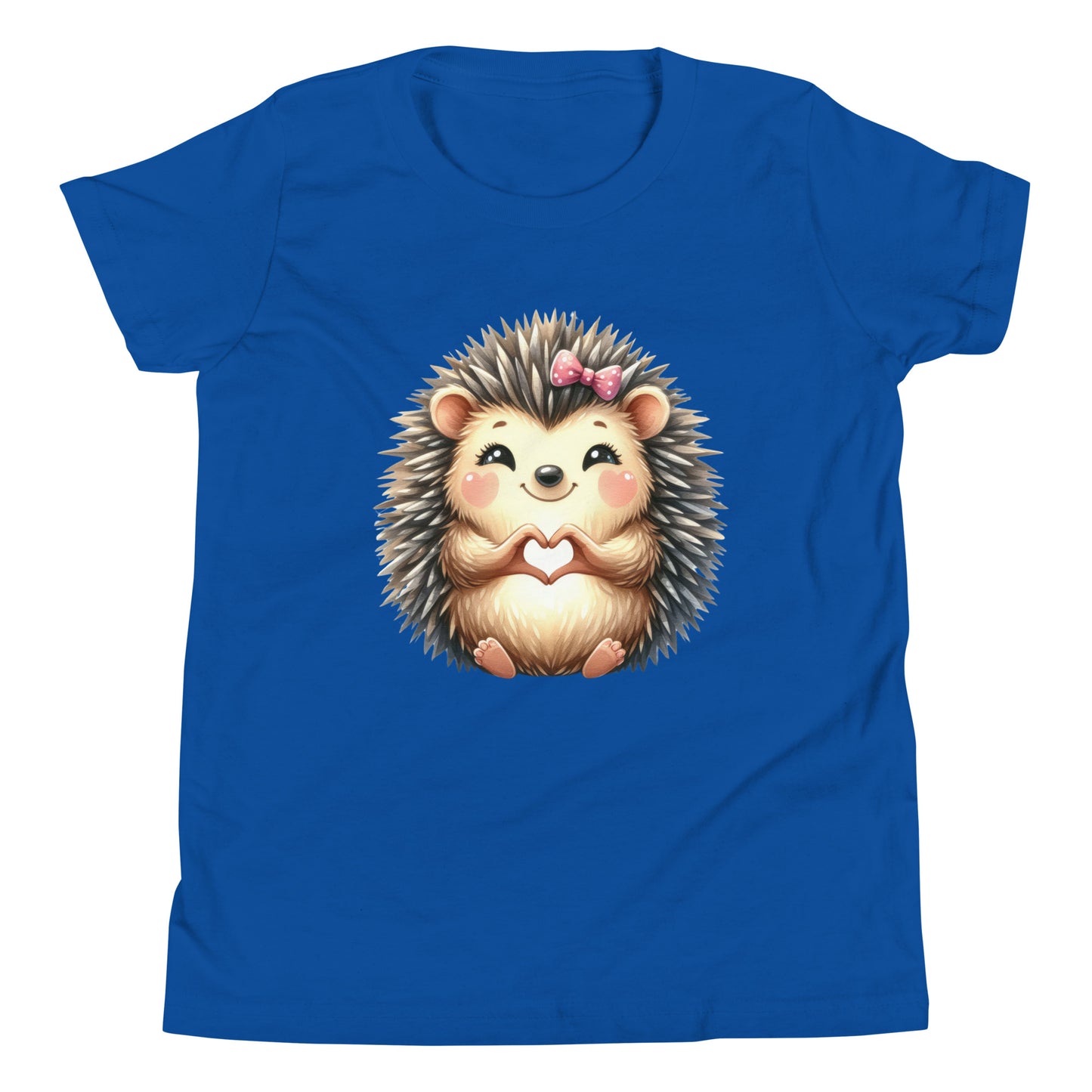 Youth Short Sleeve T-Shirt - Hedgehog with "Heart Hands"