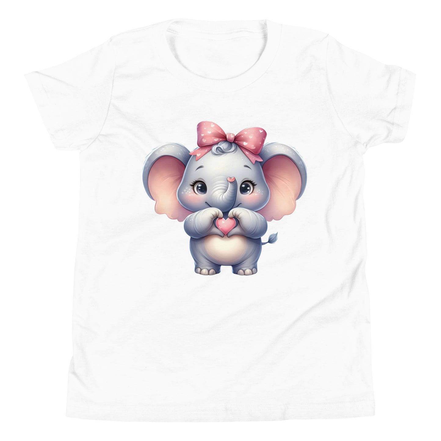 Youth Short Sleeve T-Shirt - Elephant with "Heart Hands"