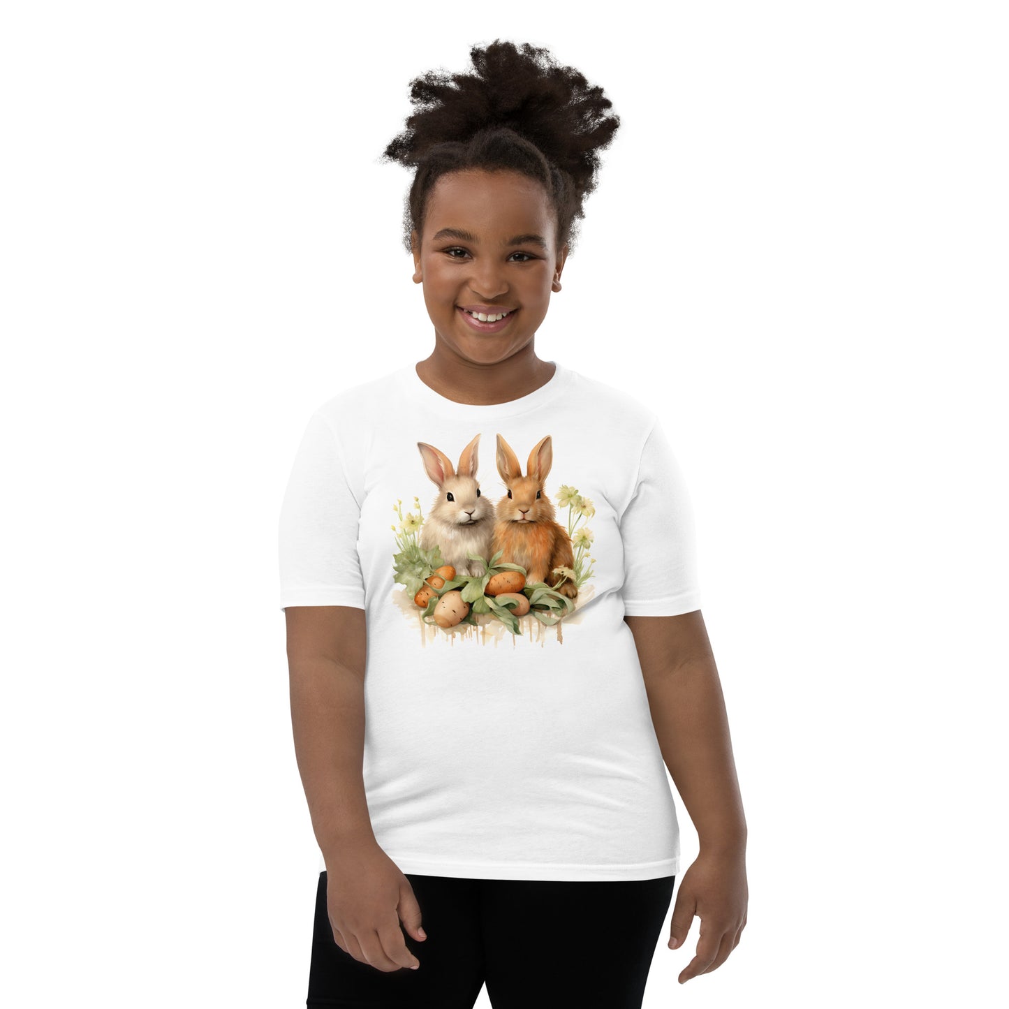 Youth Short Sleeve T-Shirt A Pair of Bunnies